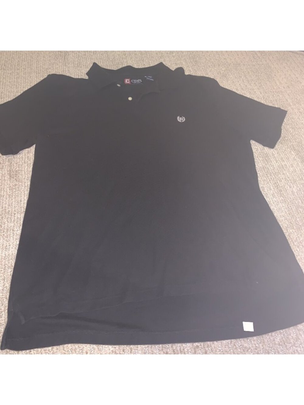 Chaps Polo Shirt Black Shirt Sleeve men black xxl. Great Condition.